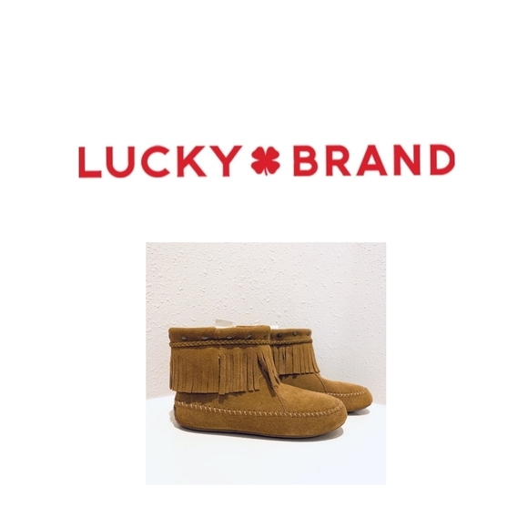 Lucky Brand Shoes - Lucky Brand‎ Leather Fringe Moccasin Booties Women Size 6